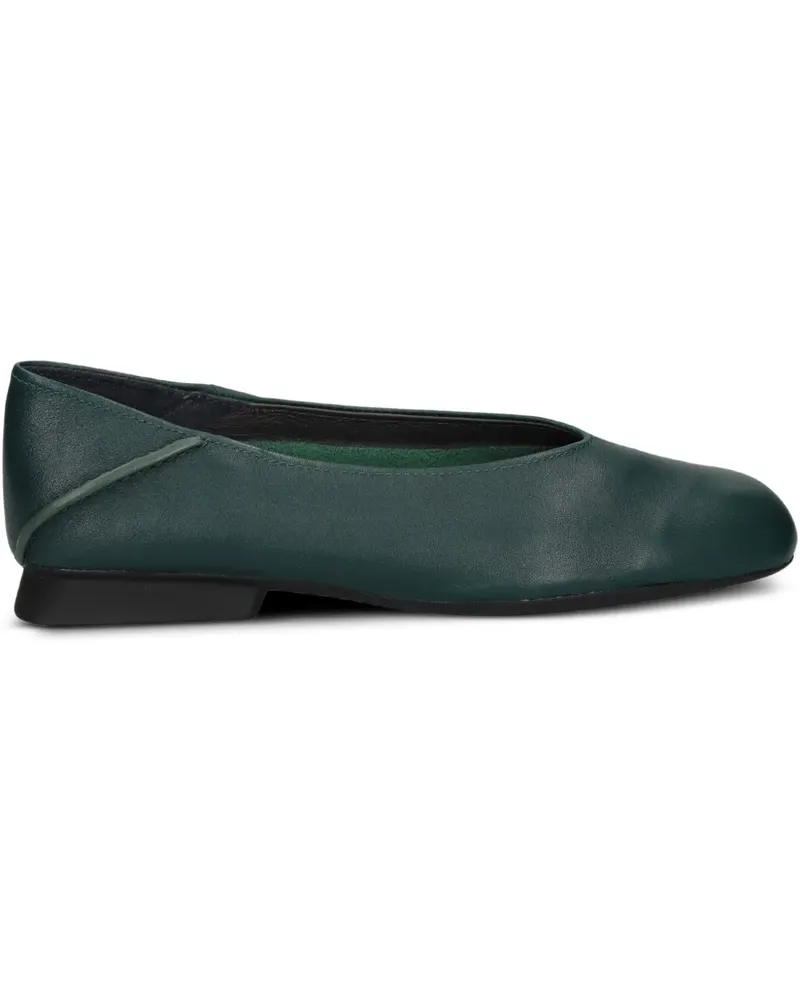 Camper Ballerinas mit Ledereinsätzen - Grün Grün
