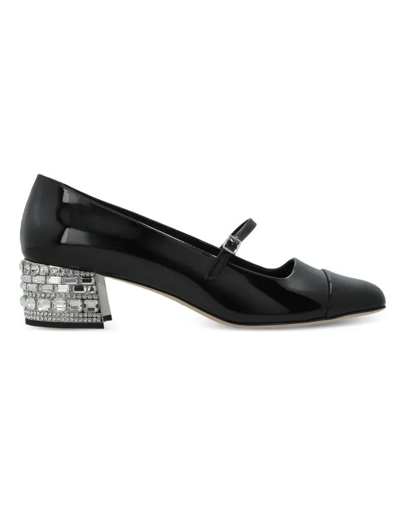 Jimmy Choo Elisa Pumps mit Kristallen - Schwarz Schwarz