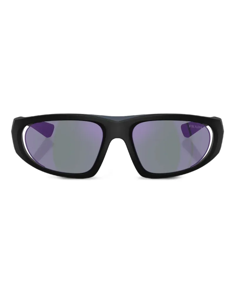 Prada Linea Rossa geometric-frame sunglasses - Schwarz Schwarz