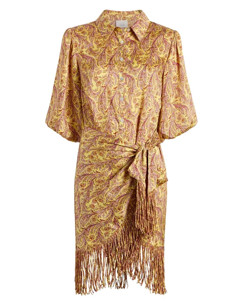 Cinq à Sept Kember Fransenkleid mit Paisley-Print - Braun Braun