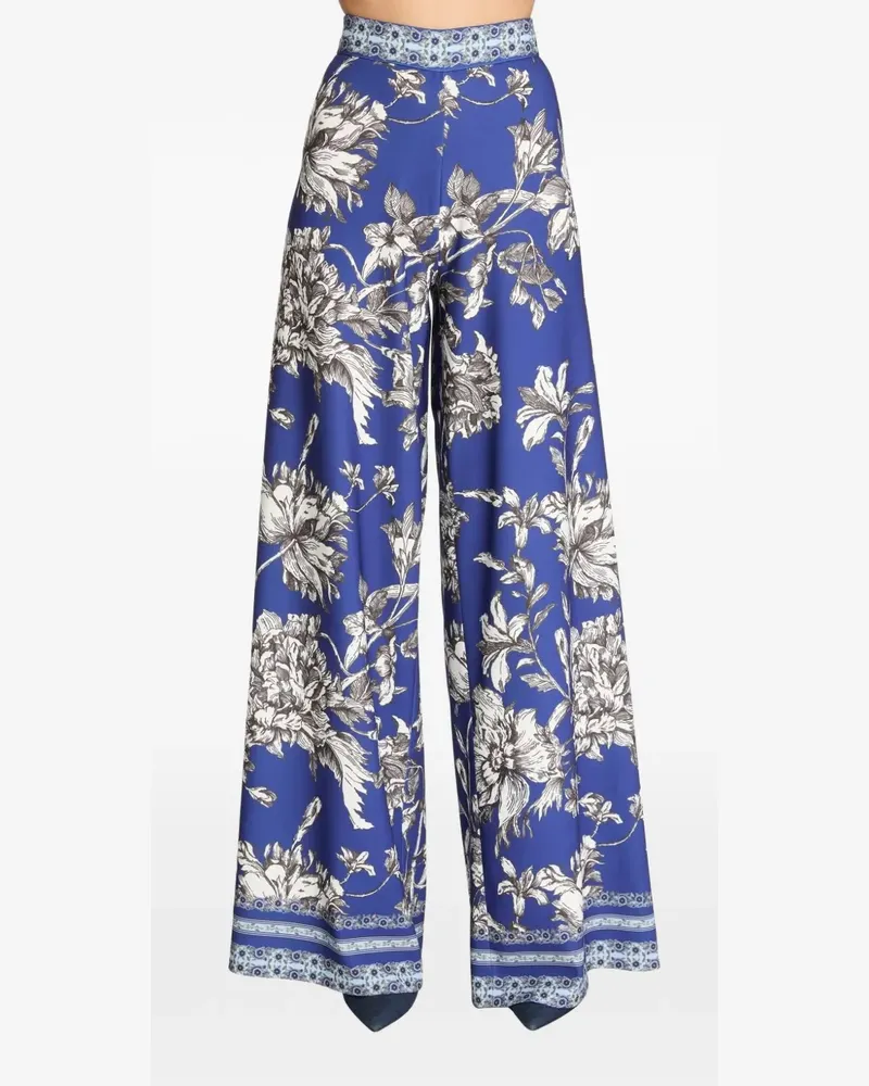 Alice + Olivia Athena Palazzohose mit Print - Blau Blau