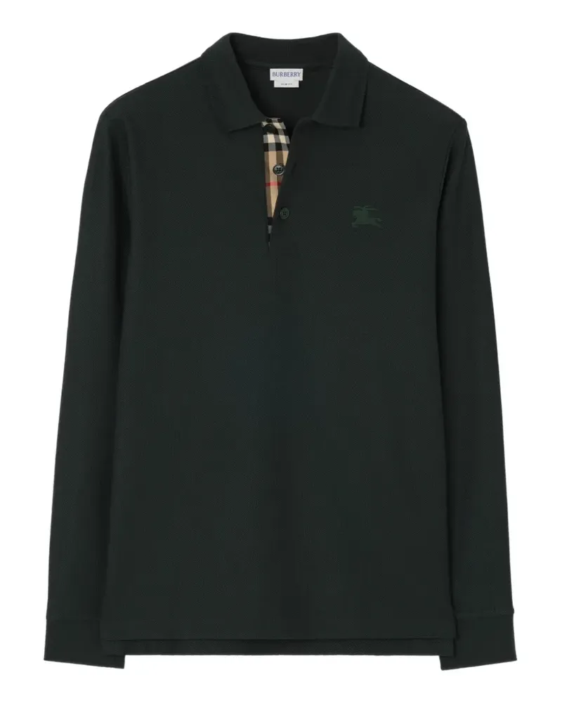 Burberry Poloshirt mit langen Ärmeln - Grün Grün