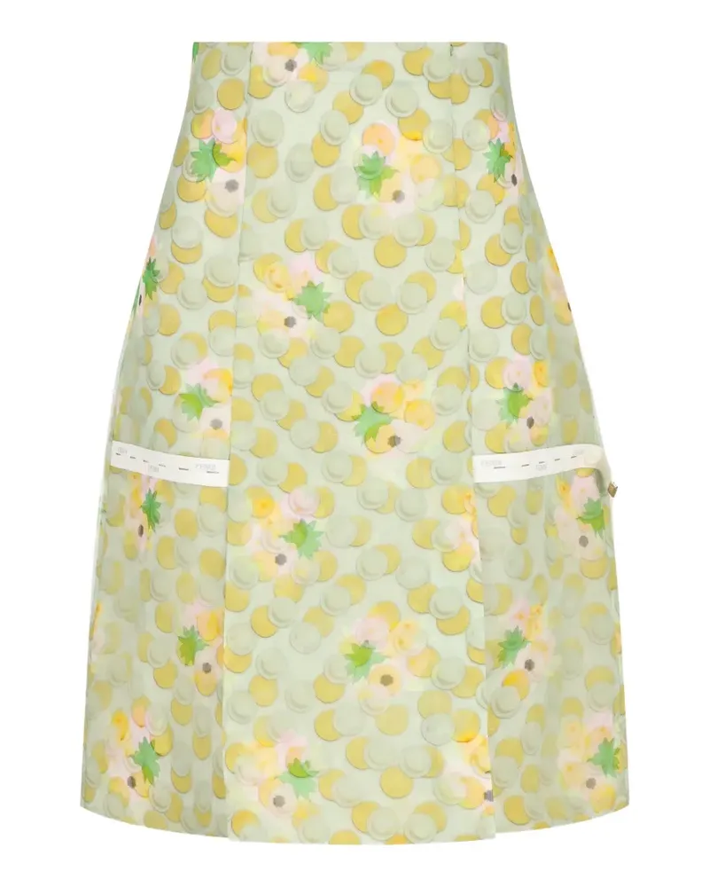 Fendi floral-print pocket midi skirt - Grün Grün