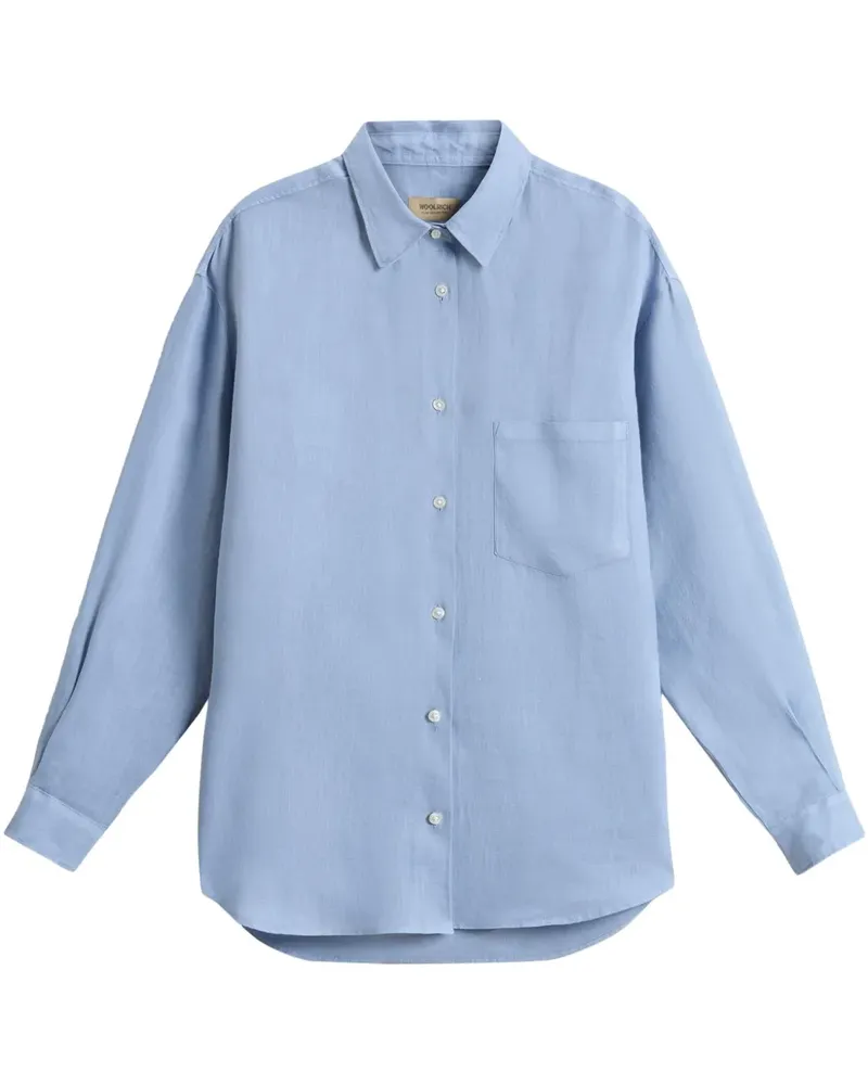 Woolrich Hemd aus Leinen - Blau Blau