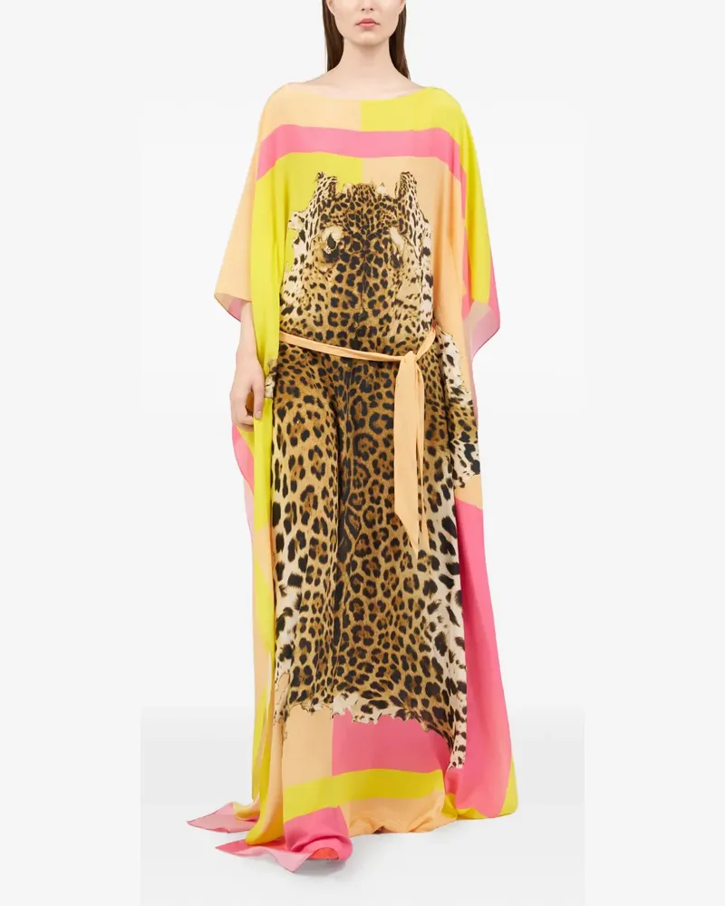 Roberto Cavalli animal-print belted maxi dress - Gelb Gelb