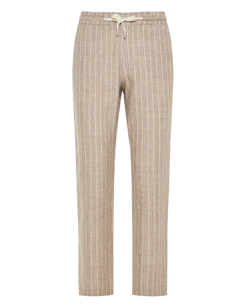 BARBA Gestreifte Hose - Nude Nude