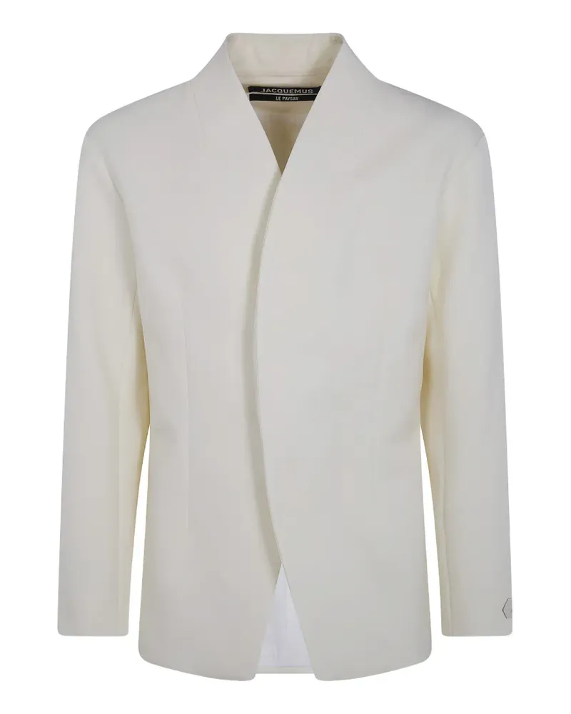 Jacquemus The Bastide collarless blaser - Nude Nude