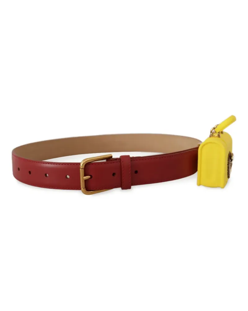Dolce & Gabbana Gürtel mit Taschenanhänger - Rot Rot