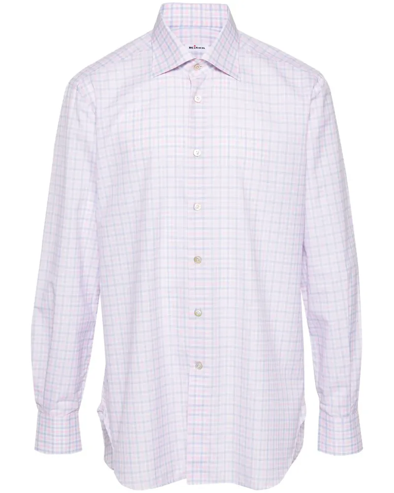 Kiton Kariertes Hemd - Rosa Rosa