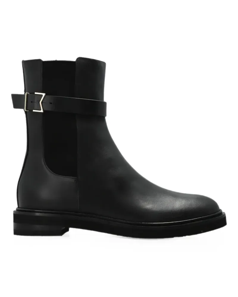 Max Mara Apio buckle-strap leather Chelsea boots - Schwarz Schwarz