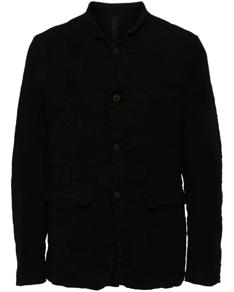 Poème Bohèmien Einreihige Hemdjacke - Schwarz Schwarz