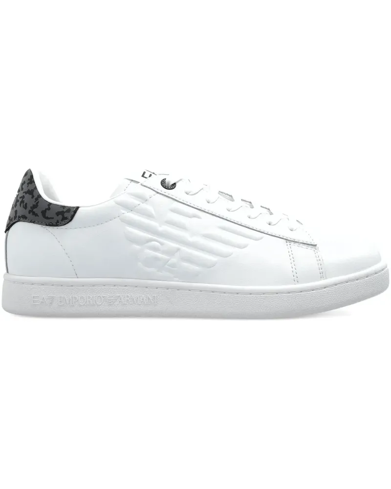 EA7 Sneakers mit Logo-Prägung - Weiß Weiß