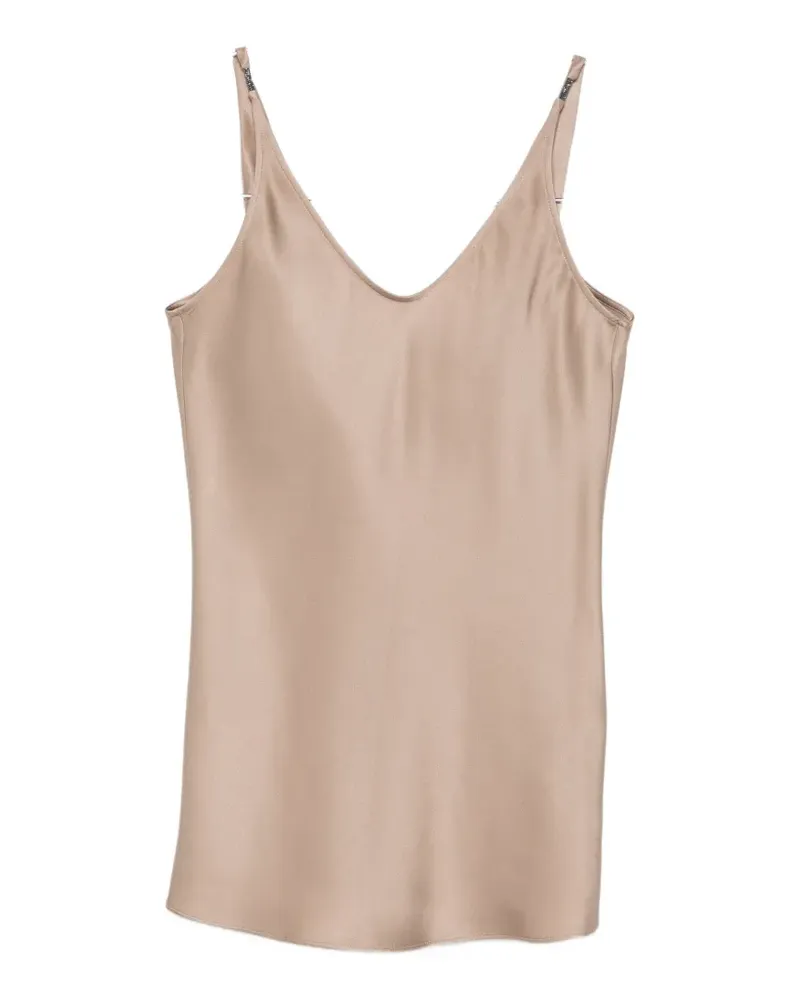 Brunello Cucinelli spaghetti-straps tank top - Nude Nude