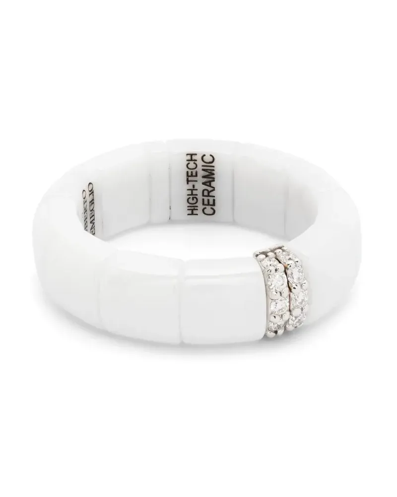 Roberto Demeglio 18kt Weißgoldring mit Diamanten - Silber Silber