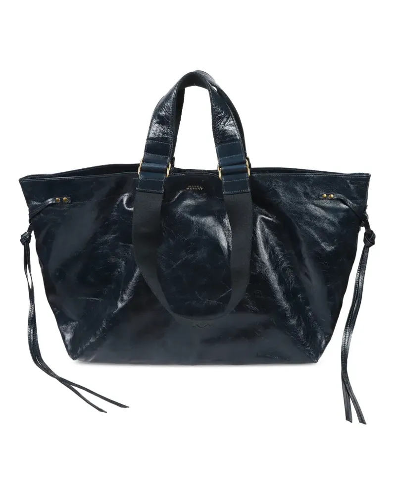 Isabel Marant Tote Bag mit Knitteroptik - Blau Blau