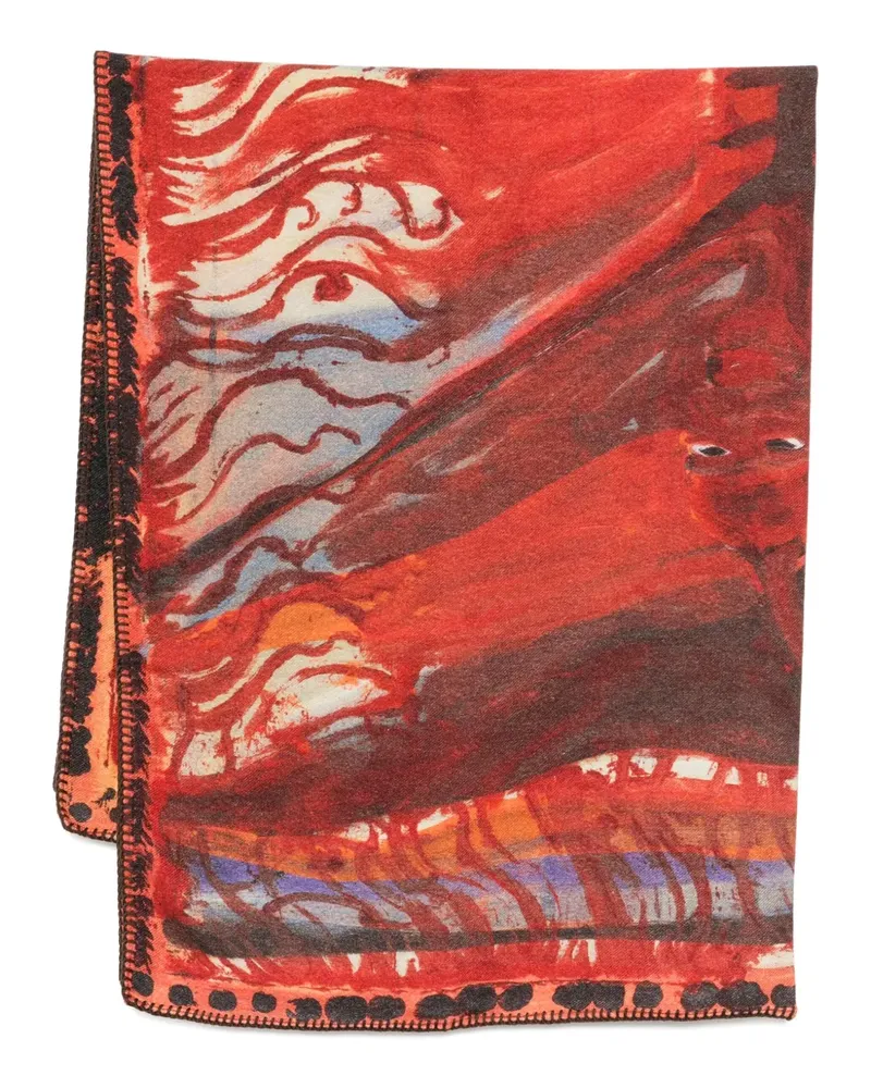 Givenchy Schal mit abstraktem Print - Rot Rot