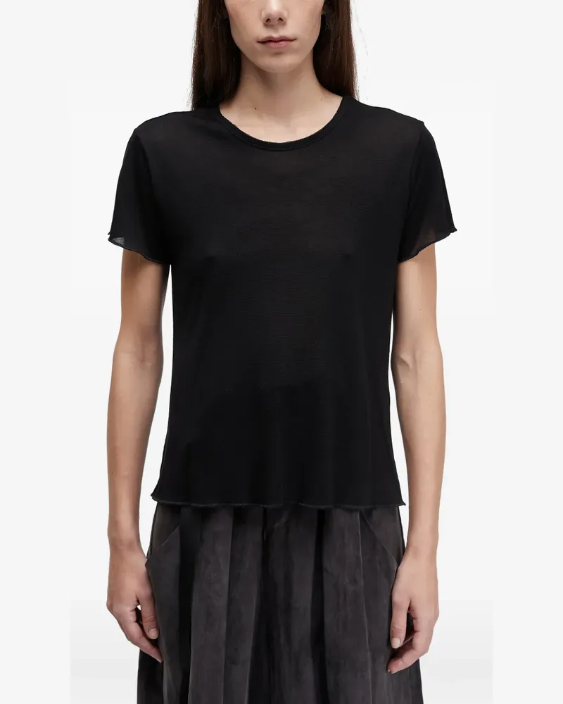 Osklen T-Shirt mit unbearbeitetem Saum - Schwarz Schwarz