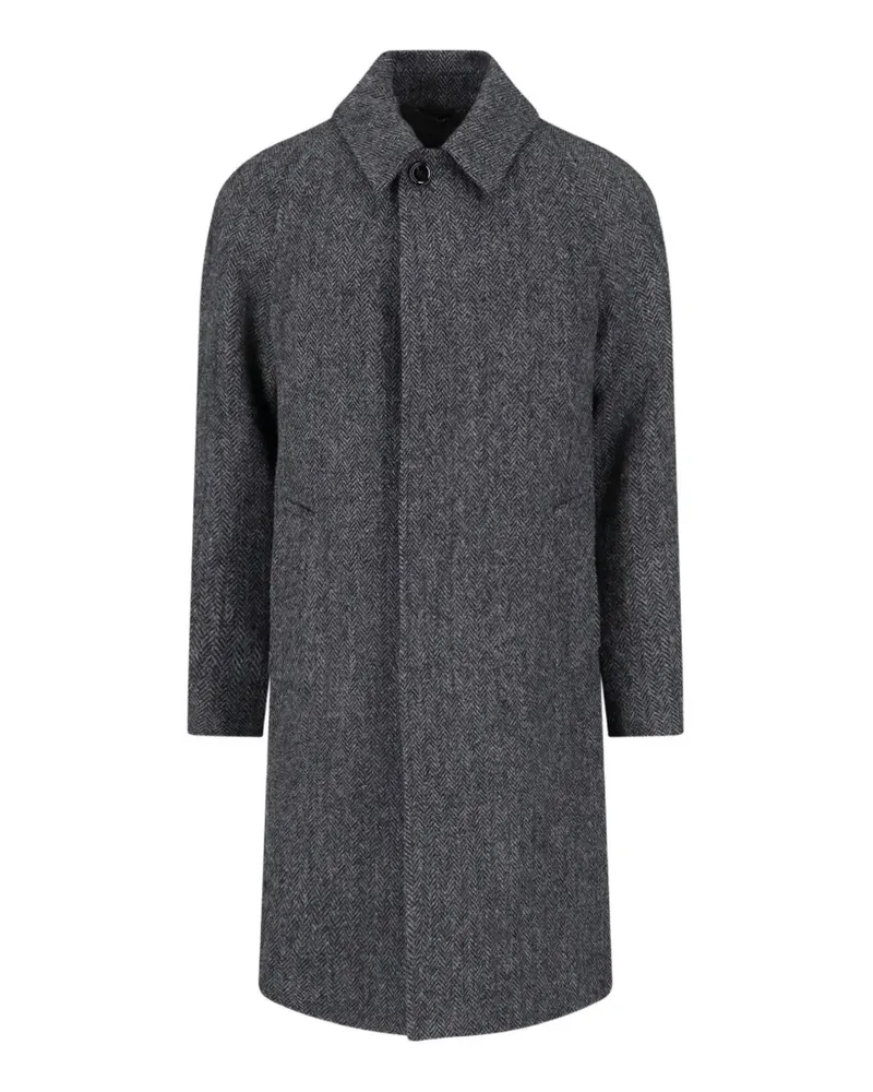 LARDINI x Sugar Wollmantel mit Fischgrätenmuster - Grau Grau