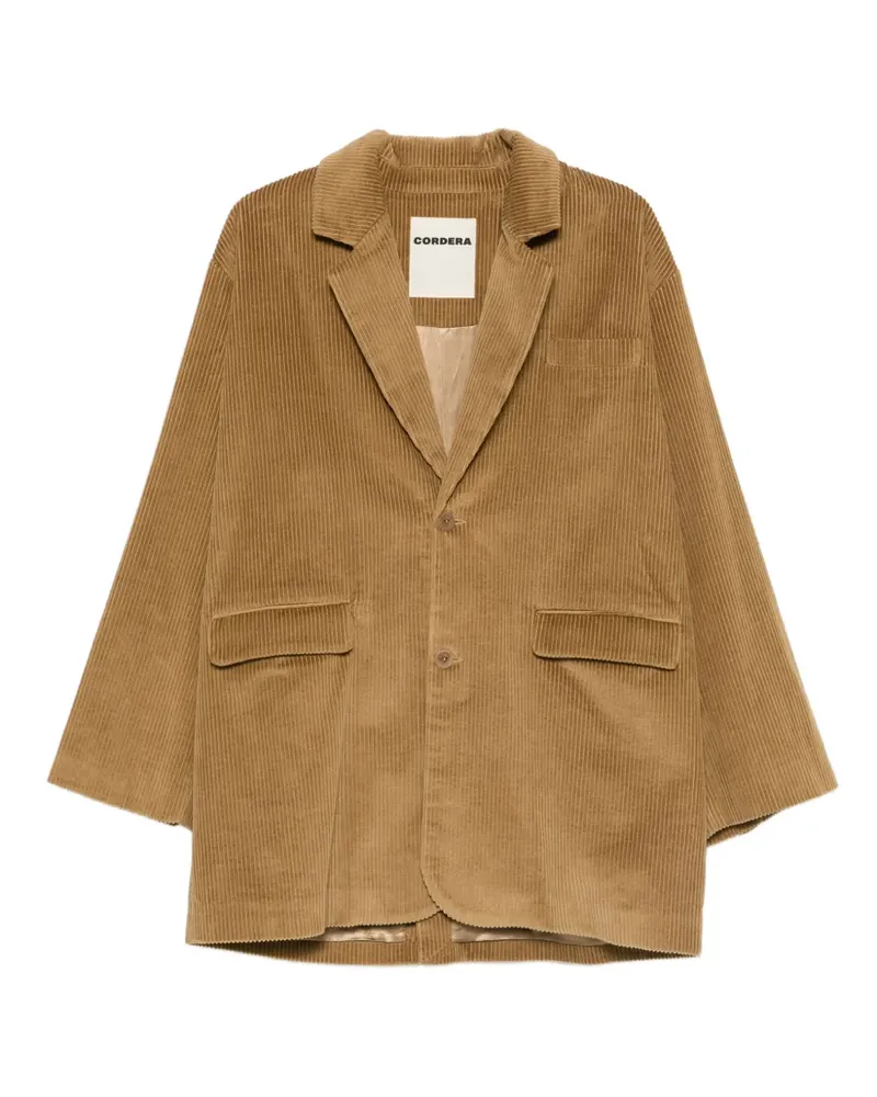 CORDERA corduroy single-breasted blazer - Braun Braun