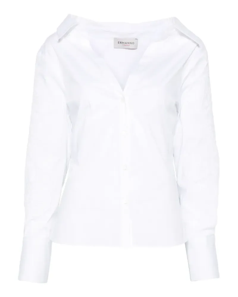 Ermanno Scervino embroidery collared shirt - Weiß Weiß