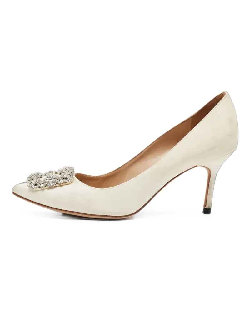 Manolo Blahnik Hangisi pointed-toe pumps - Nude Nude