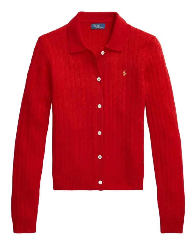Ralph Lauren Cardigan mit Zopfmuster - Rot Rot