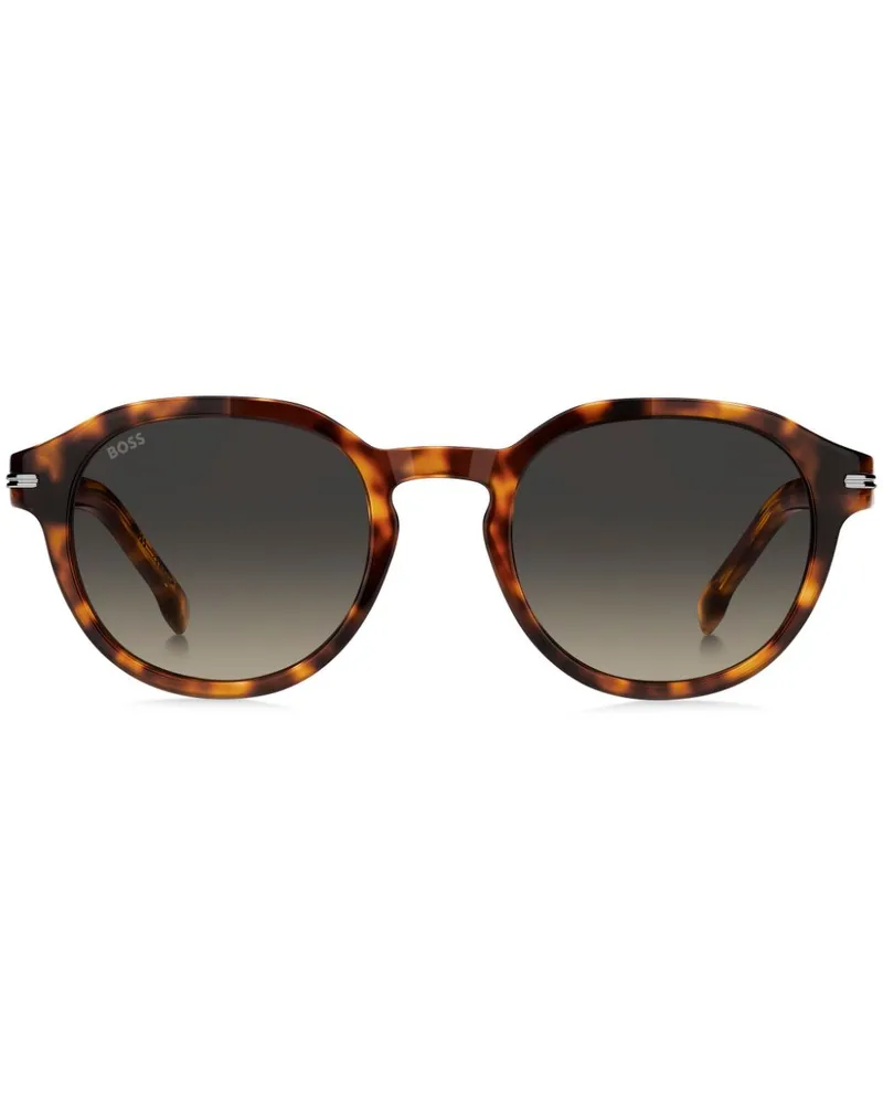 HUGO BOSS Sonnenbrille mit rundem Gestell - Braun Braun