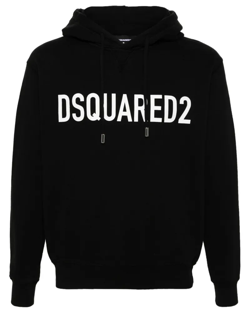 Dsquared2 Cool Fit Hoodie mit Logo-Print - Schwarz Schwarz