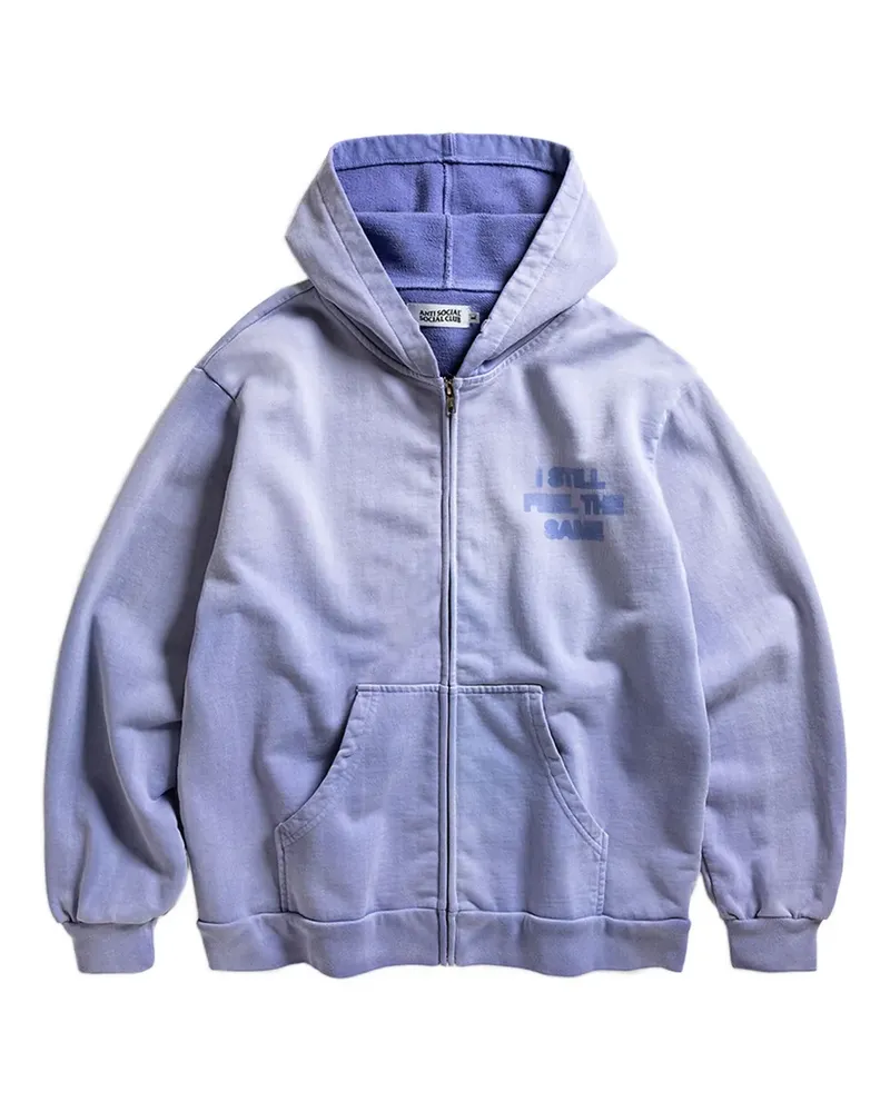 Anti Social Social Club logo-print hoodie - Violett Violett