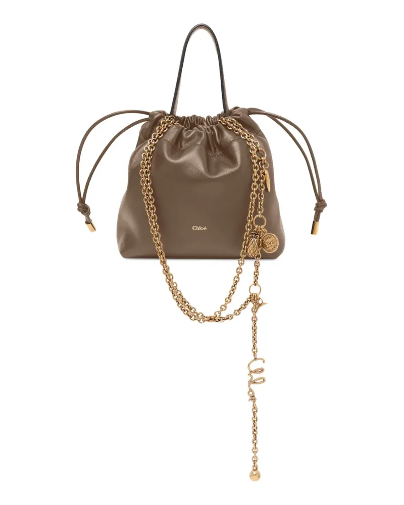 Chloé Mini Icons Tasche mit Kordelzug - Nude Nude