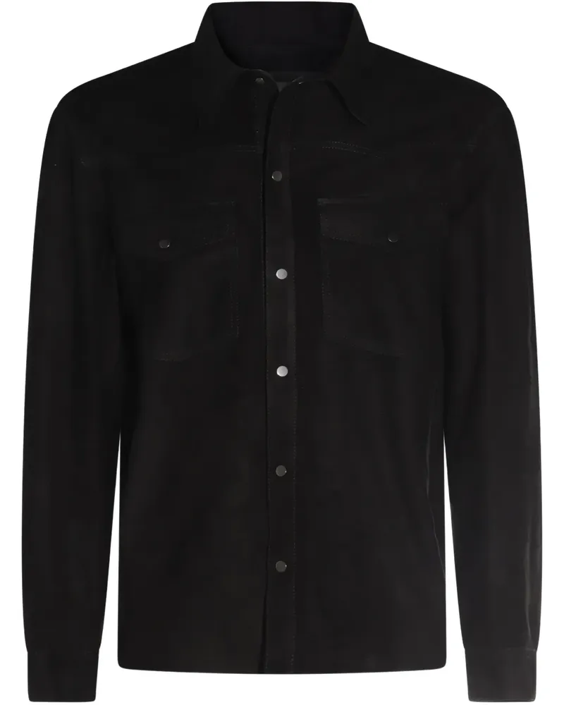 Salvatore Santoro Klassische Lederjacke - Schwarz Schwarz