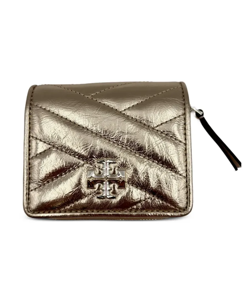 Tory Burch Kira Portemonnaie mit Zickzackmuster - Gold Gold