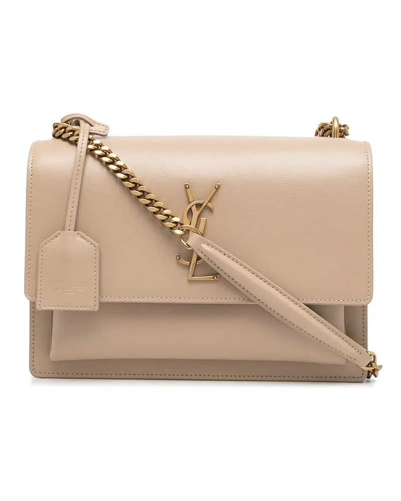 Saint Laurent Mittelgroße Sunset Schultertasche - Nude Nude