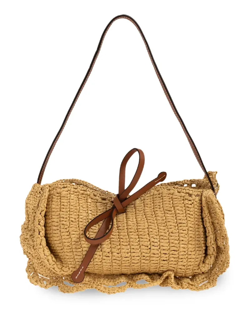Ulla Johnson Marina Schultertasche mit Rüschen - Nude Nude