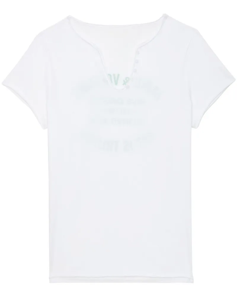 Zadig & Voltaire T-Shirt mit Logo-Print - Weiß Weiß
