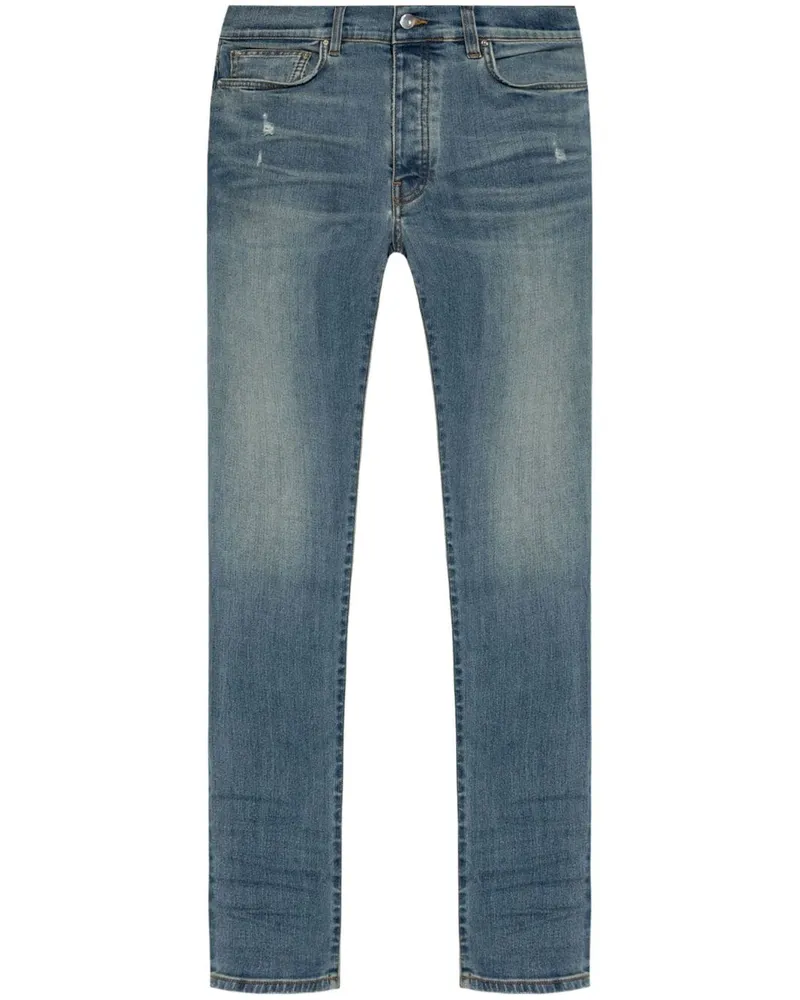 Amiri Tief sitzende Stack Skinny-Jeans Blau