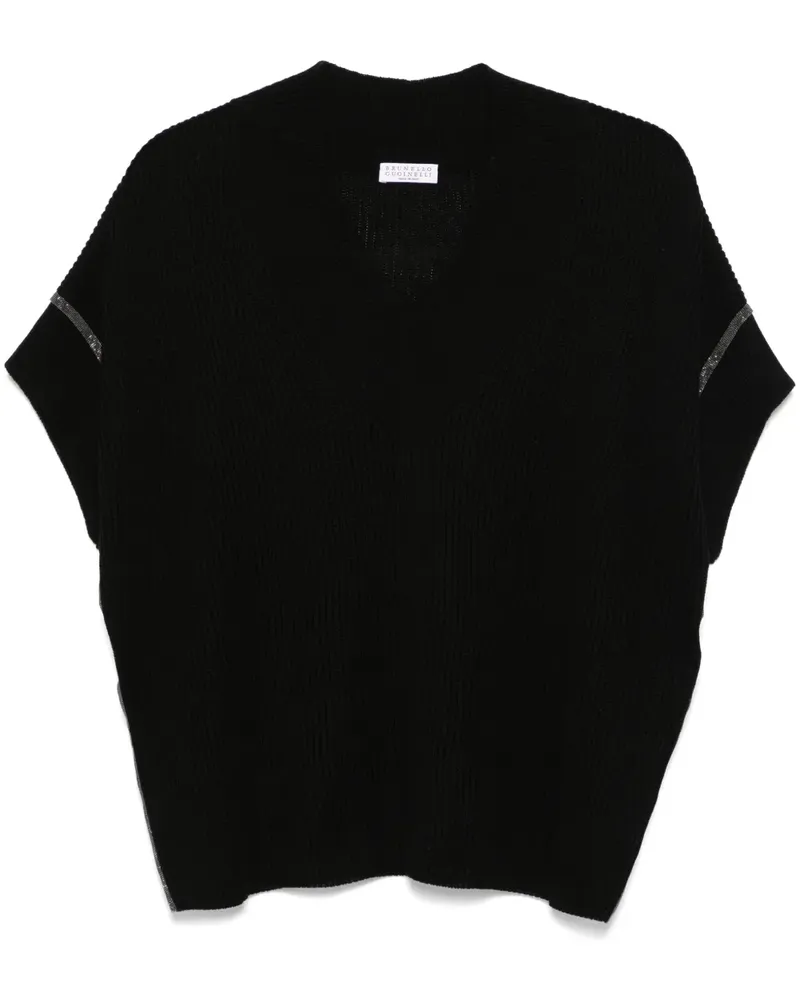 Brunello Cucinelli Top mit Monili-Detail - Schwarz Schwarz