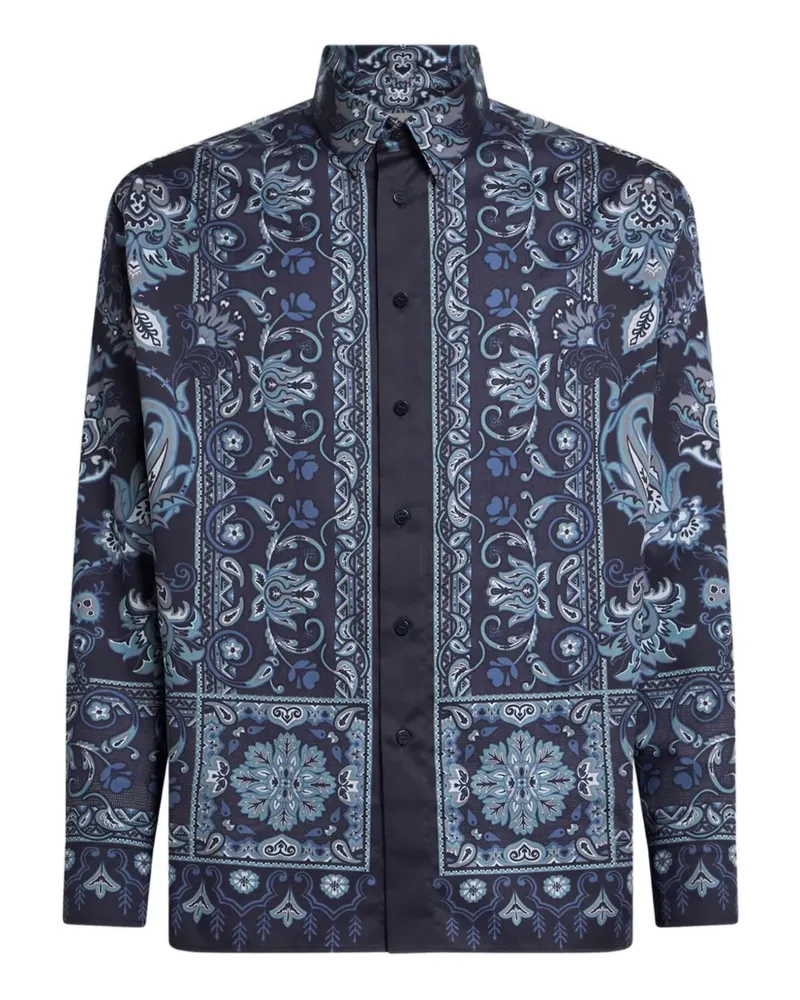 Etro Hemd mit Paisley-Print - Blau Blau