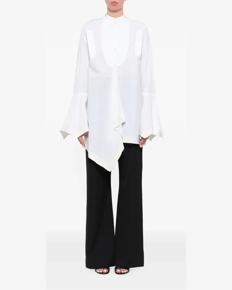 J.W.Anderson Asymmetrisches Hemdkleid - Weiß Weiß
