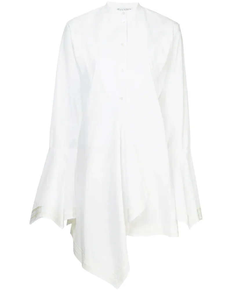 J.W.Anderson Asymmetrisches Hemdkleid - Weiß Weiß