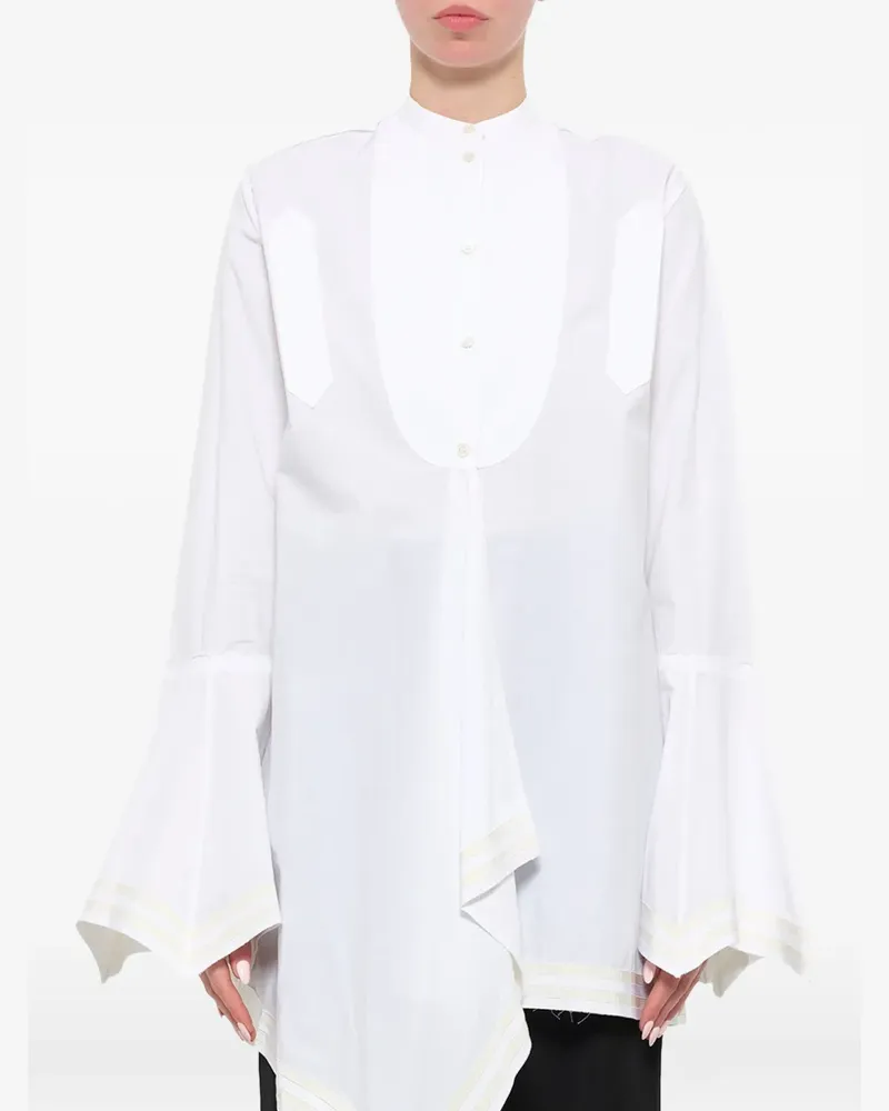 J.W.Anderson Asymmetrisches Hemdkleid - Weiß Weiß