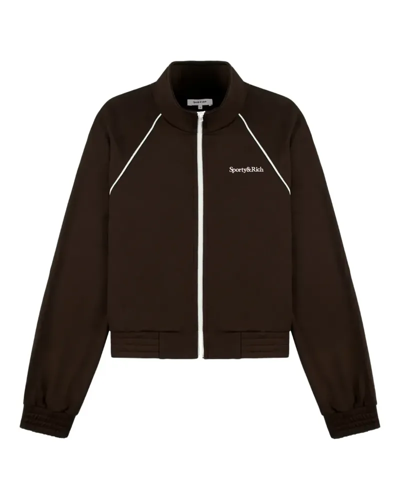 SPORTY & RICH serif-logo sweatshirt - Braun Braun