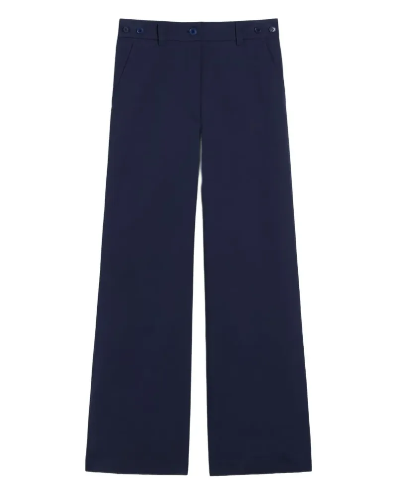 Max Mara Hose mit weitem Bein - Blau Blau