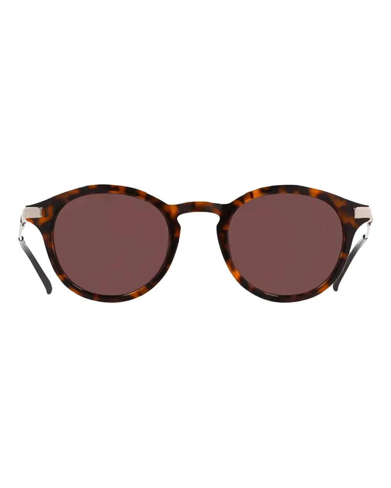 Gucci Runde Sonnenbrille mit Metalldetail - Rot Rot