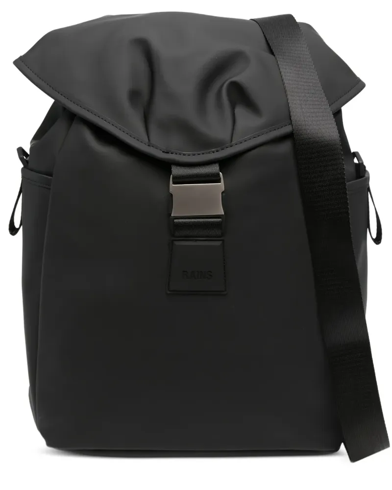RAINS Rucksack mit Schnallenverschluss - Schwarz Schwarz