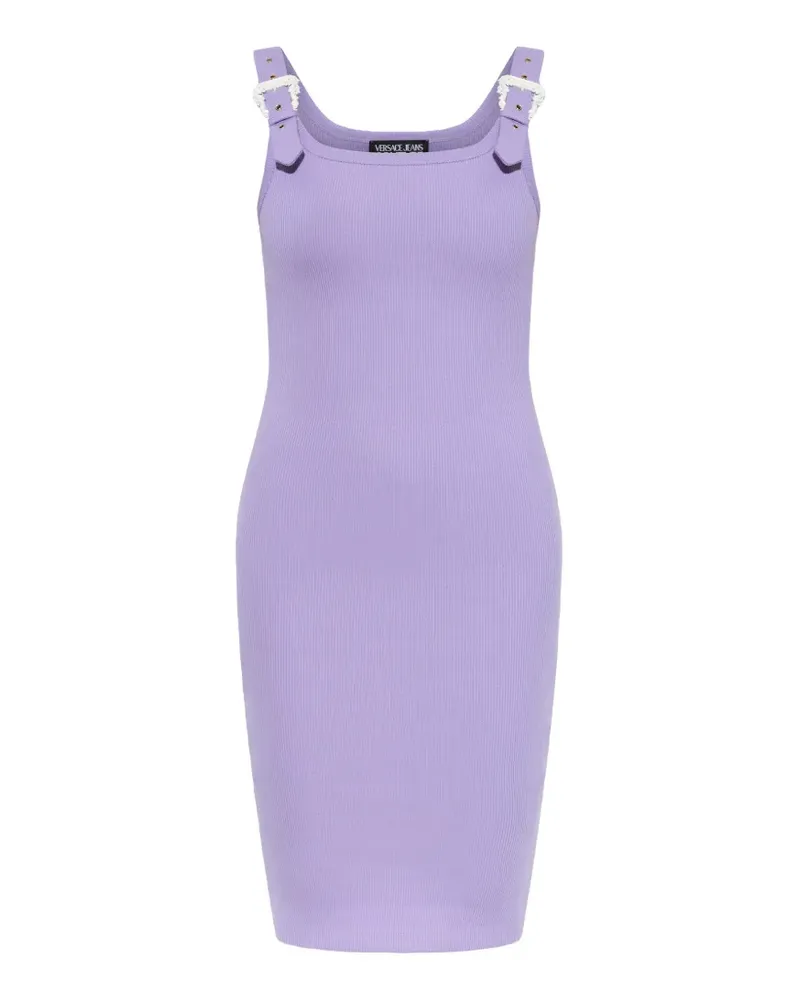 Versace Jeans buckle-detail ribbed dress - Violett Violett