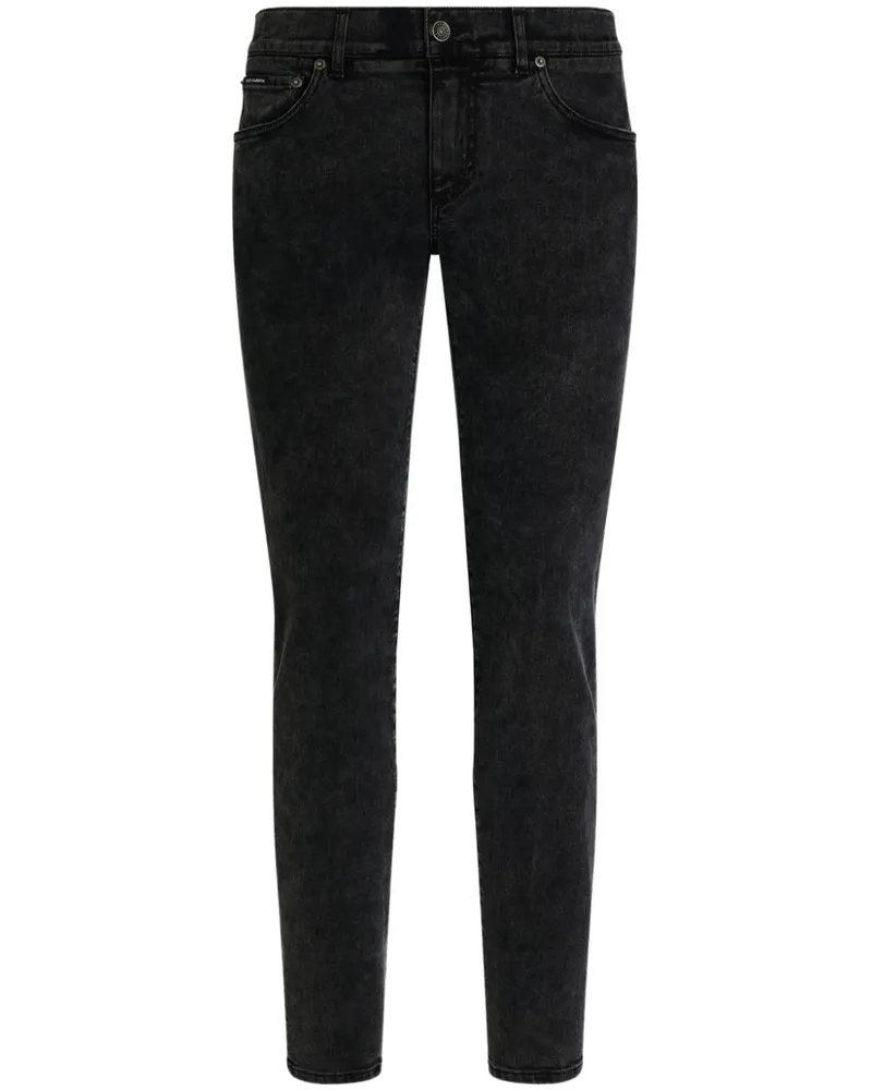 Dolce & Gabbana Schmale Jeans - Schwarz Schwarz