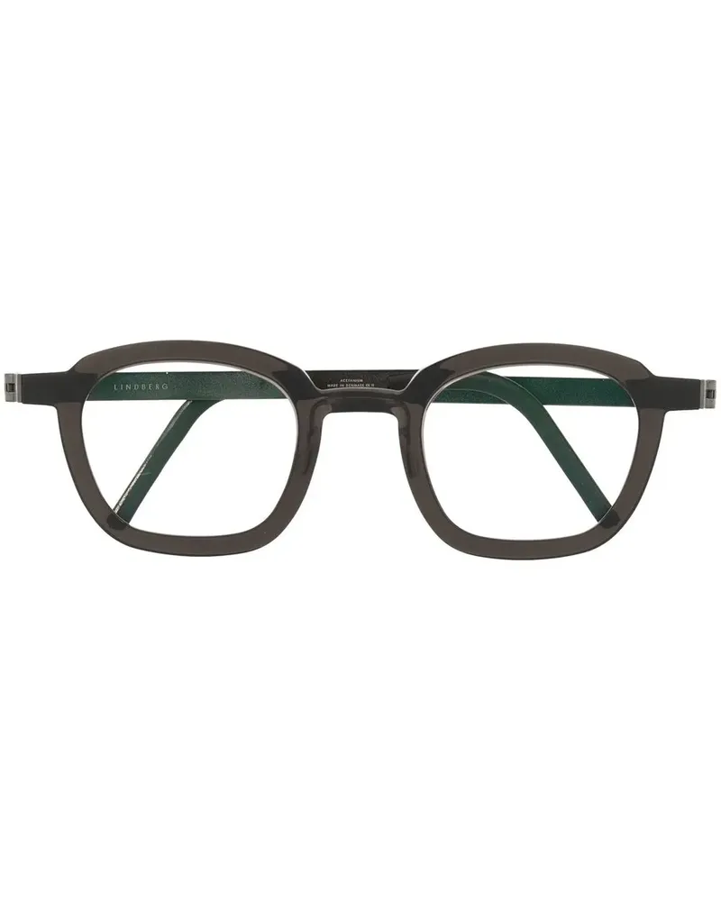Lindberg Brille mit eckigem Gestell - Schwarz Schwarz
