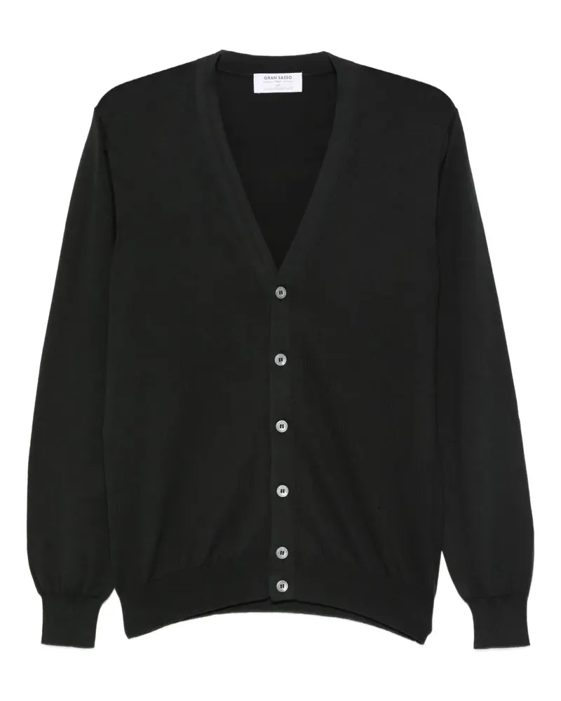 Gran Sasso Cardigan mit V-Ausschnitt - Schwarz Schwarz