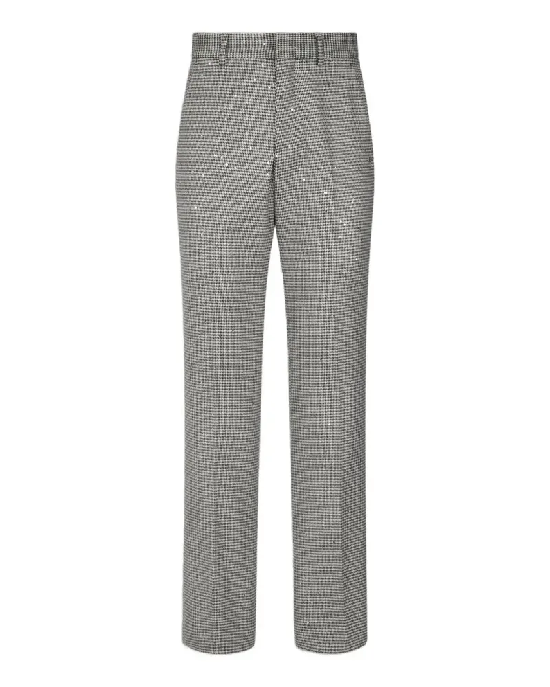 Amiri Hose mit Hahnentrittmuster und Pailletten - Nude Nude